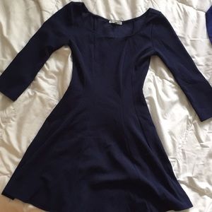 Blue quarter sleeve skate dress